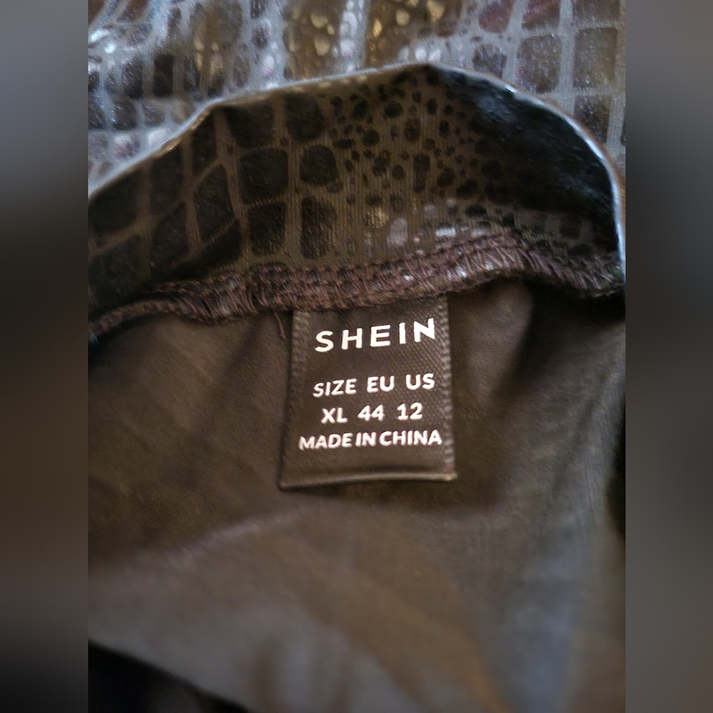SHEIN Black Textured Crocodile  dress.